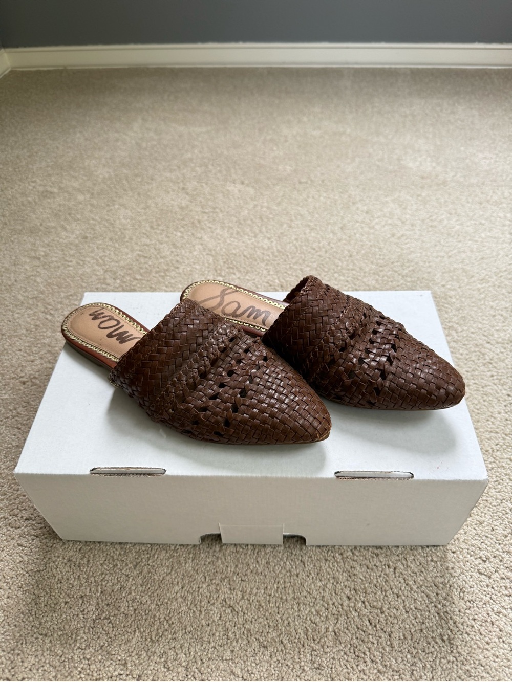 Sam Edelman Woven Mule Flats Size 6